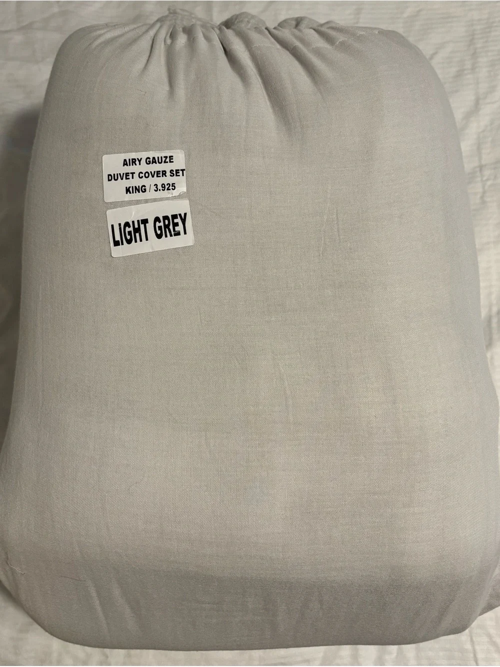 Quince Organic Cotton Gauze Duvet Cover Set King/Cali King Color: Light Gray